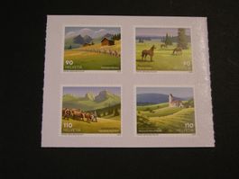 2022, NATURPÄRKE SCHWEIZ POSTFRISCH FRANKATUR CHF 4.00