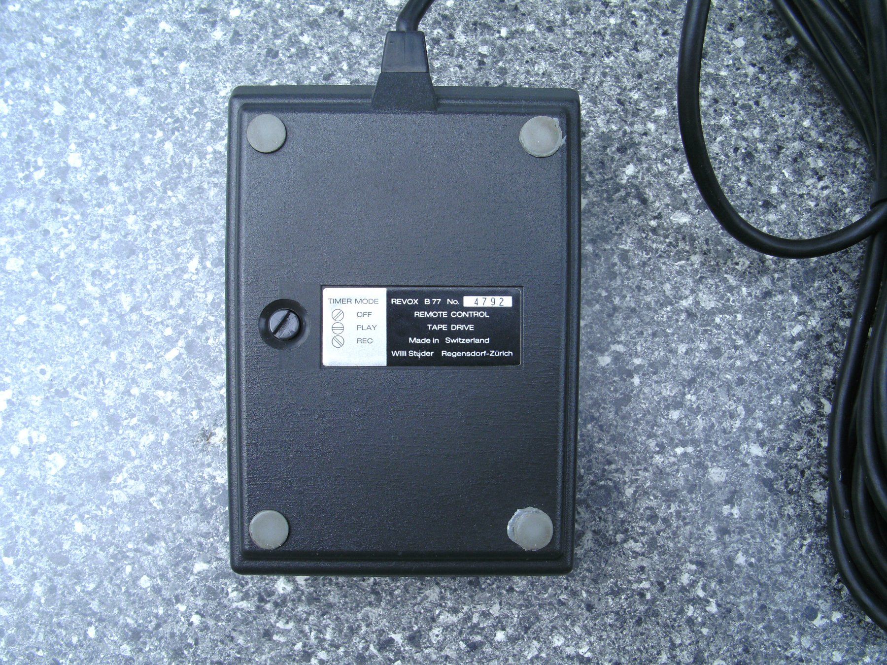 Revox Bandmaschinen: Télécommande pour Revox B77 – Gebraucht aus Pully von kappagamma 2