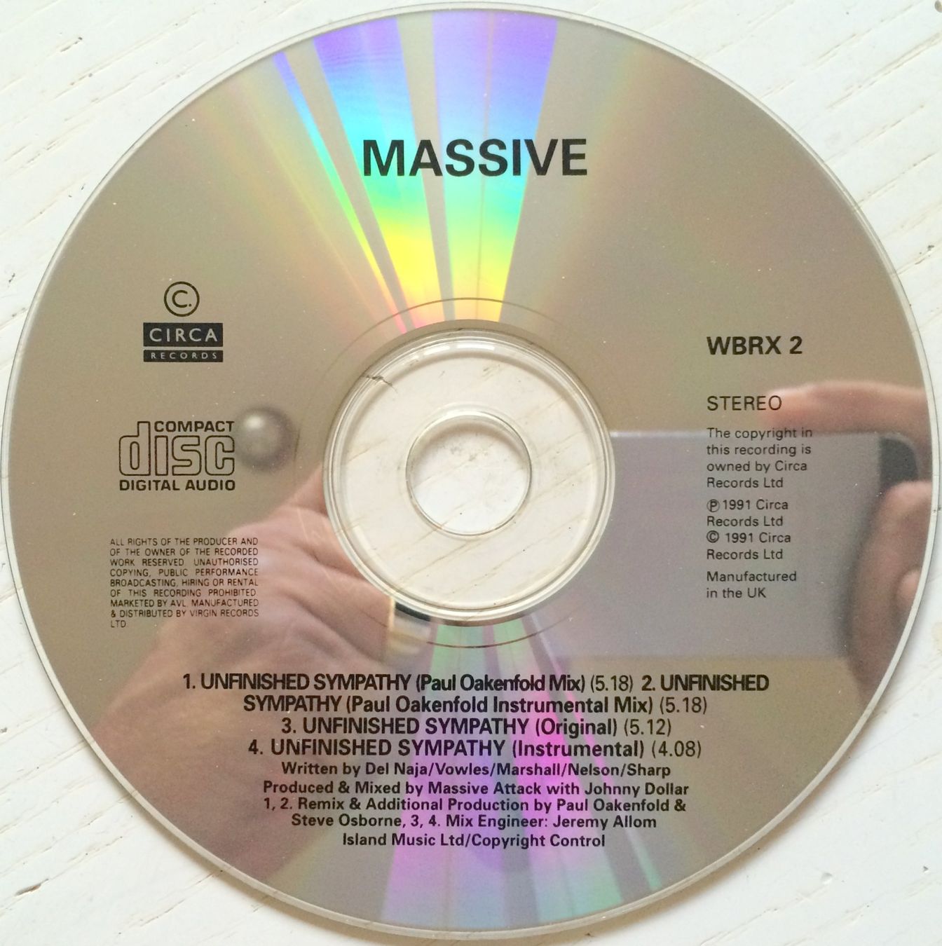 CDs: MASSIVE ATTACK - UNFINISHED SYMPATHY – Gebraucht aus Bottens von hotter-than-hell 2