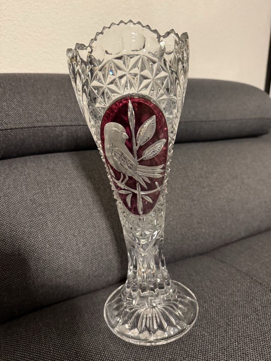Vasi & Recipienti: Bleikristallvase Hofbauer Red Byred Collection – Usato da Buchs SG venduto da and_d8tp