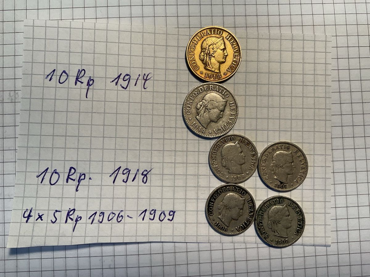 Tutti le monete: 10 Rappen 1918 Messing  – Usato da Ursenbach venduto da tho_8s6p 1