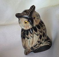 Eulefigur Wasserbüffelhorn Handgeschnitzt