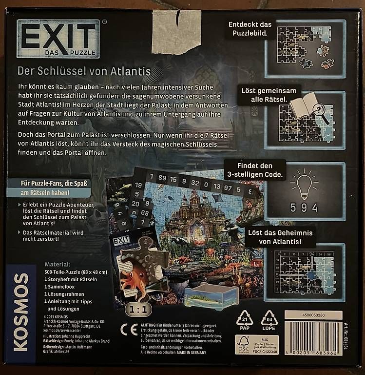 Puzzle: EXIT Puzzle&Rätsel 500 Teile – Usato da Bern venduto da nad_s9r6 1
