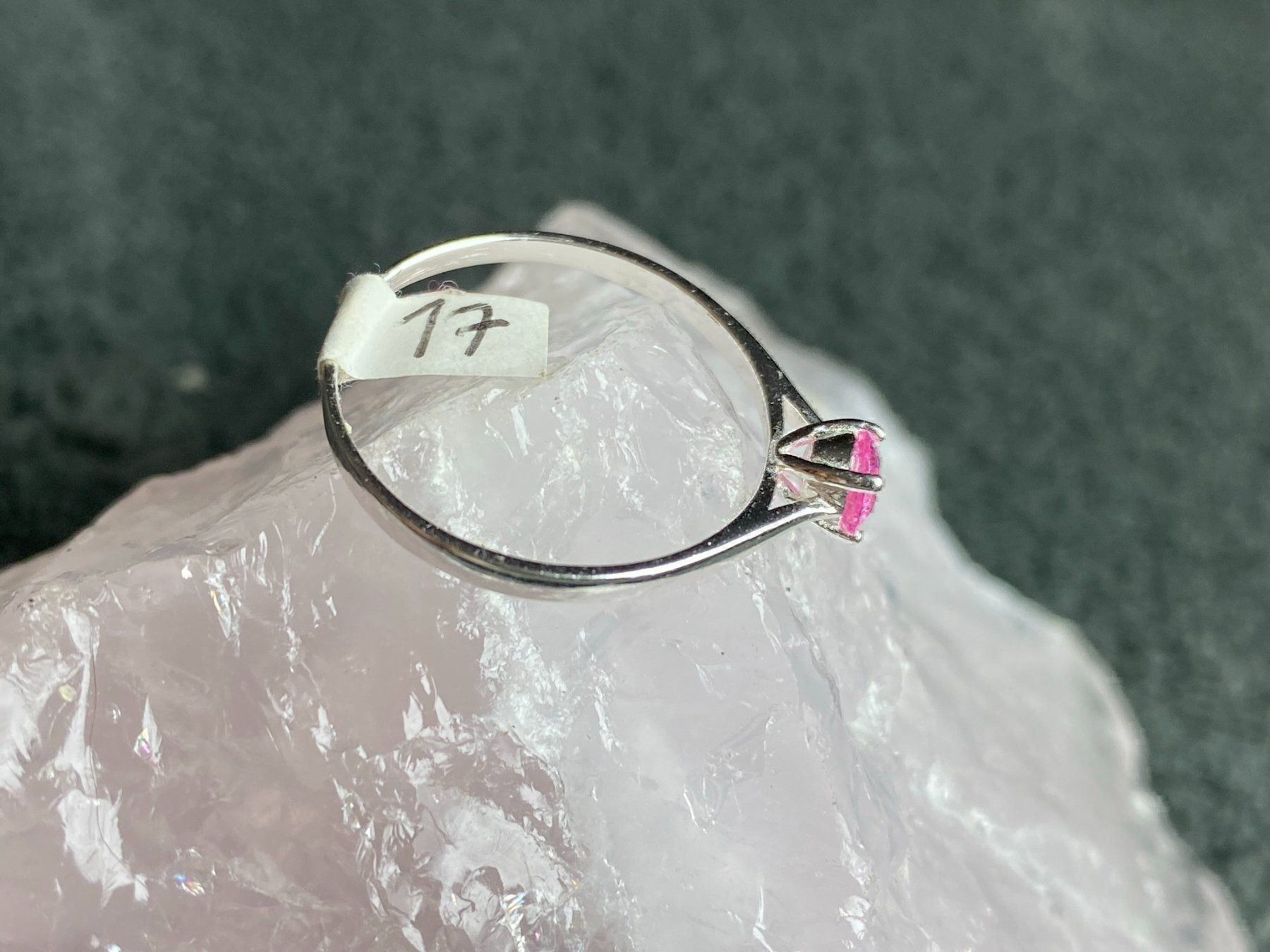 Anelli: Ring Silber 925 mit rosa Stein – Usato da Istighofen venduto da Ringparadies 1