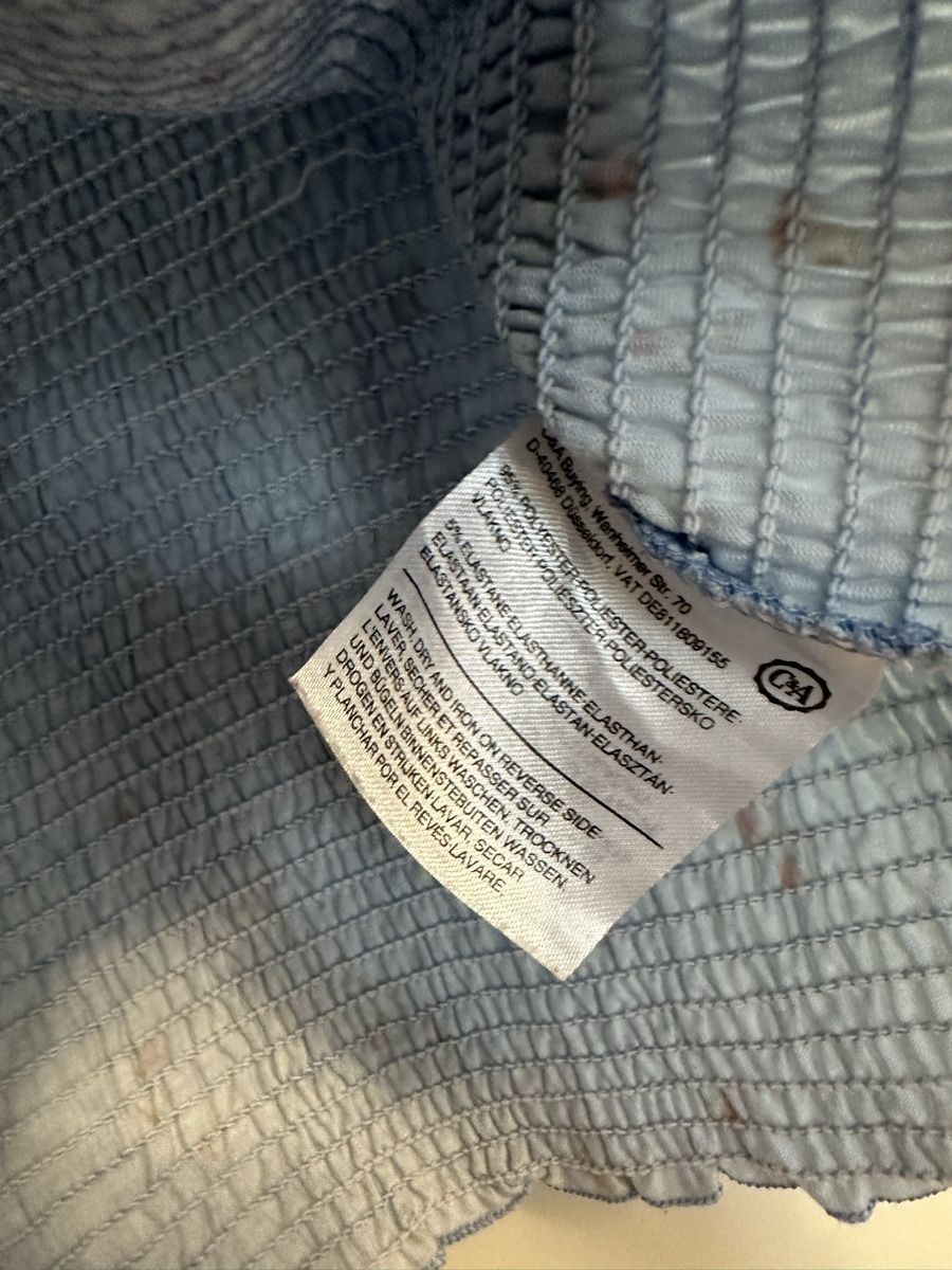 C&A Top: Damen Top hellblau geblümt – Usato da Péry venduto da jasiii03 1