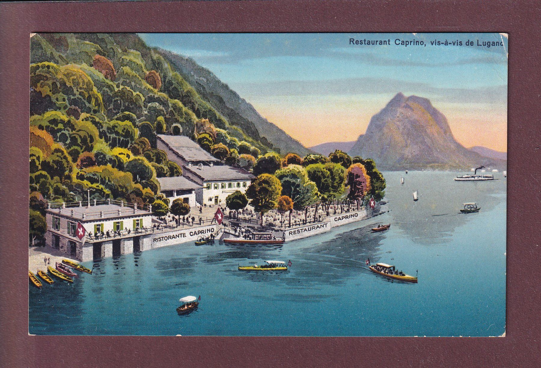 Ansichtskarten: Ristorante CAPRINO - 1925 – Gebraucht aus Pully von nicecards