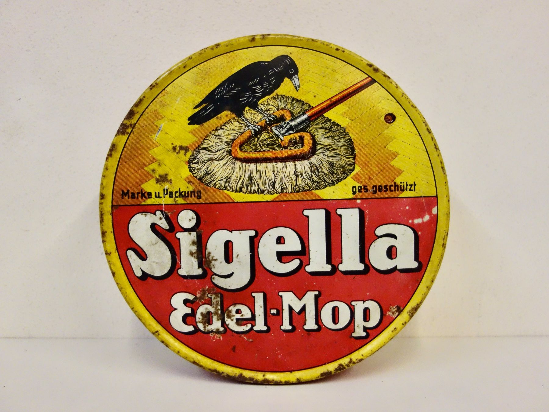 Tutte le decorazioni: alte Blechdose Dose Blech SIGELLA EDEL-MOP - D.R.G.M. – Usato da Kerzers venduto da bottlesandboxes 6
