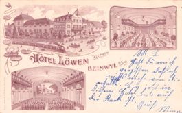 Beinwil am See AG // 1906 Litho Hotel Löwen