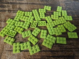 lego 3021 lot de 45 pièces Lime Plate 2 x 3