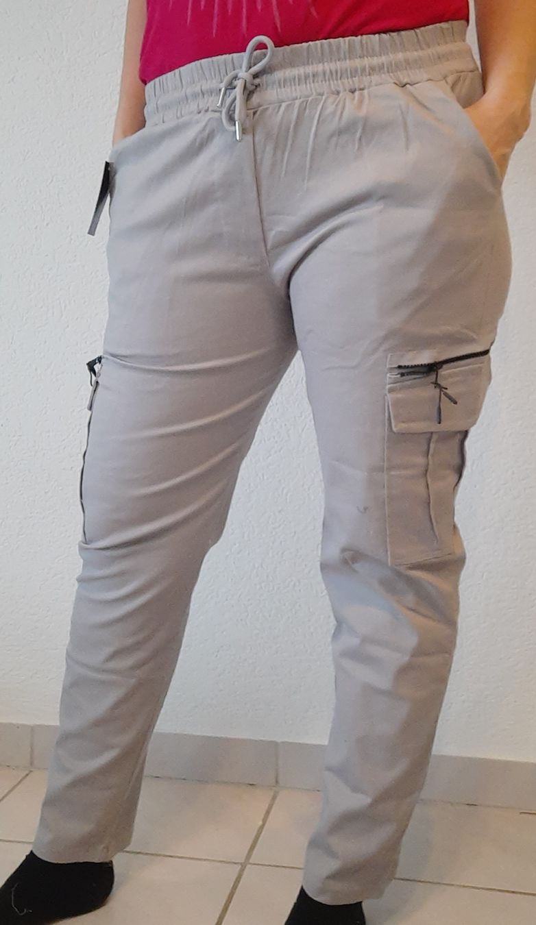 Pantaloni: HOSE GR L NEU grau Basic MODERN LÄSSIG Damen trendy 612 – Nuovo e nell'imballaggio originale da Vinelz venduto da sonnenmond77