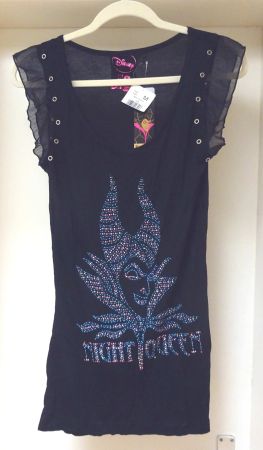 Neues Shirt mit Strasssteinen - Viskose - schwarz - Grösse S