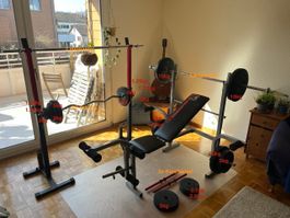 Hammer Hantelbank „Bermuda“ inkl. 89 kg Gewicht