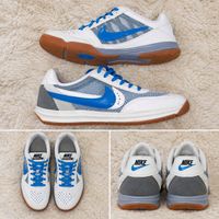 Nike chaussures indoor blanches/bleues T.42.5