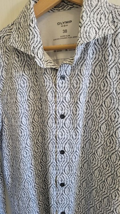 OLYMP No. Six Men's Shirt - Size 38 (S) - Super Slim Flex 6