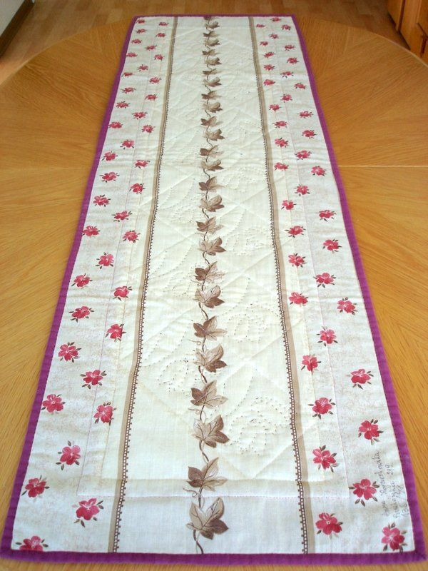 Tappeti: Patchwork Tischläufer mit Blumenmotiv Handarbeit – Usato da Regensdorf venduto da anna059 2