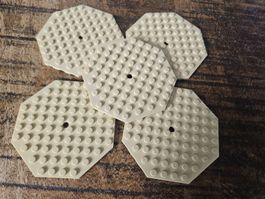 lego 89523 lot 5 pièces Tan Plate, Modified 10 x 10