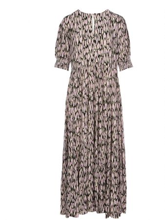 SCOTCH & SODA – Maxikleid mit kurzen Ärmeln und Stufenrock