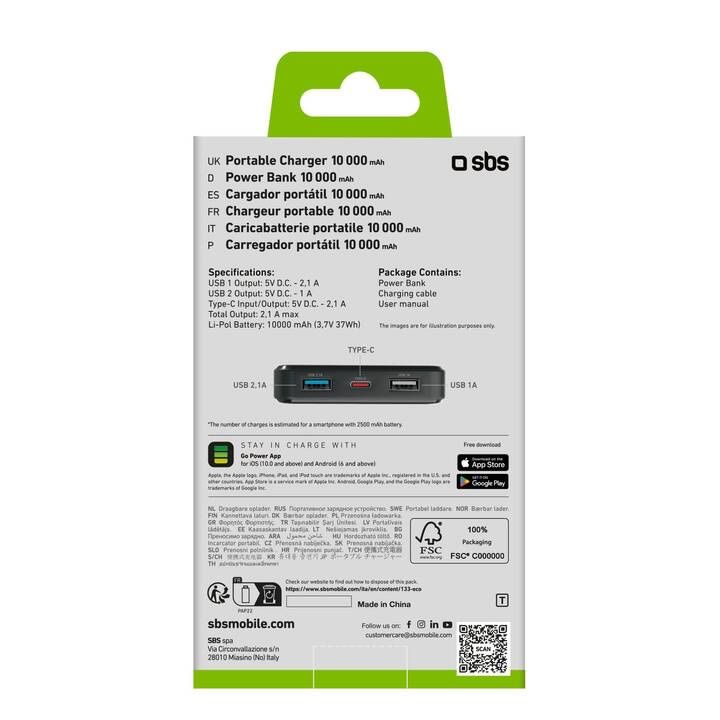 Caricabatterie: SBS Power Bank 10000 mAh – Nuovo e nell'imballaggio originale da Röschenz venduto da Miasanmia123 1