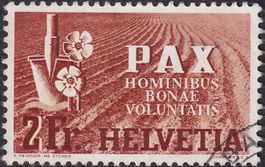 1945, Nr.271 fehlerfreie Pax-Marke von St.GALLEN, 200.-+