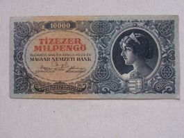 Ungarische Banknote 10000 Tizezer Milpengö, 1946, selten