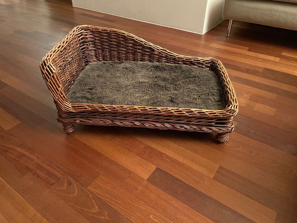 Katze Will's Gemütlich? Hier Ist Ihr Neues Lieblingsbett! 76 Cm Rechteckiges Katzenbett In Marineblau – Flauschig & Rutschfest