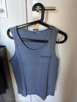 Sommer Tank Top für Herren, blau meliert, Grösse S
