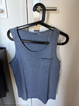 Sommer Tank Top für Herren, blau meliert, Grösse S