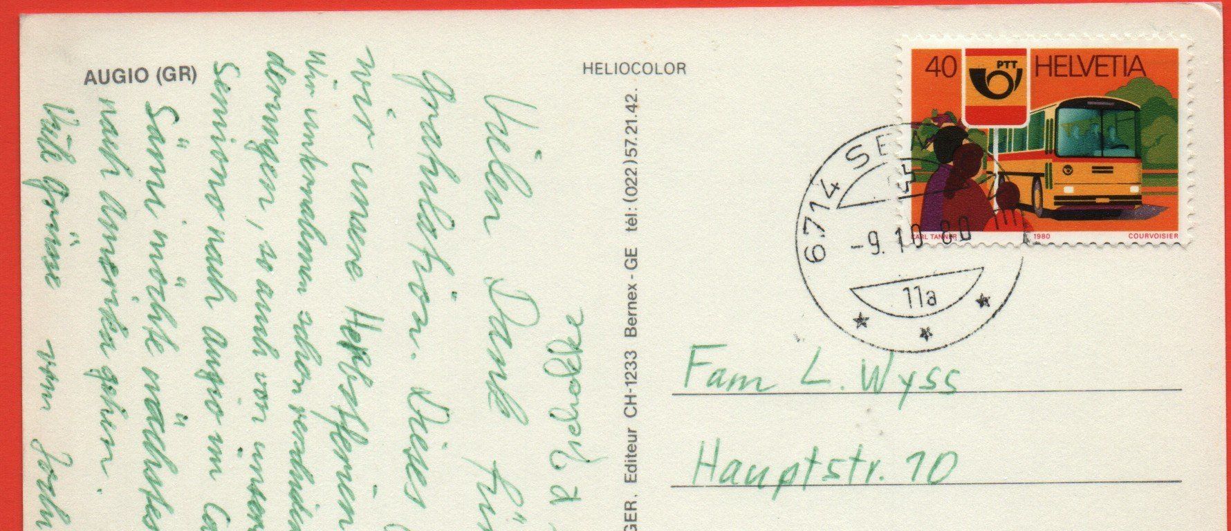 Cartes postales: AUGIO GR – D'occasion à Jona par philajona 1