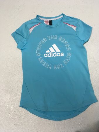 Adidas T-Shirt, Gr. 164, hellblau
