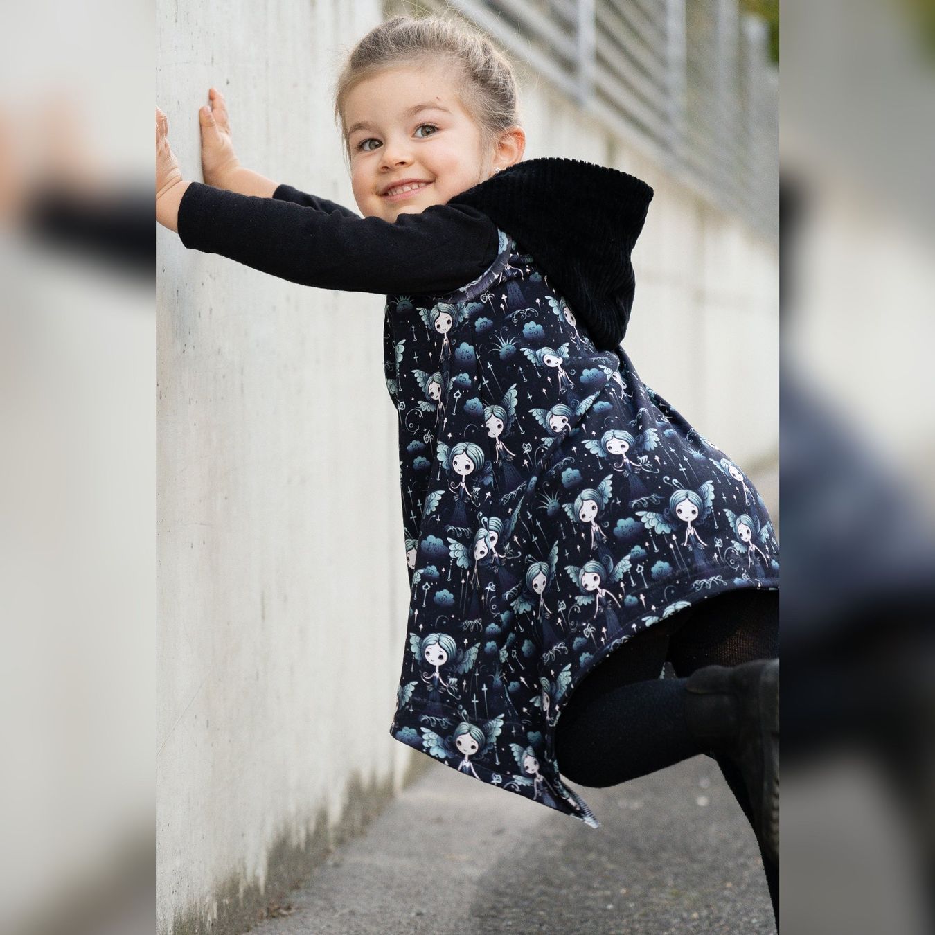 Tessuti: Jersey "Luna Nachtwind" Fee Kinder Stoff je m – Nuovo e nell'imballaggio originale da Wiesenberg venduto da mountain-merch 2