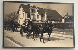 Biel-Bienne Rosius, Pferdekutsche, Trauerzug, Fotokarte~1920