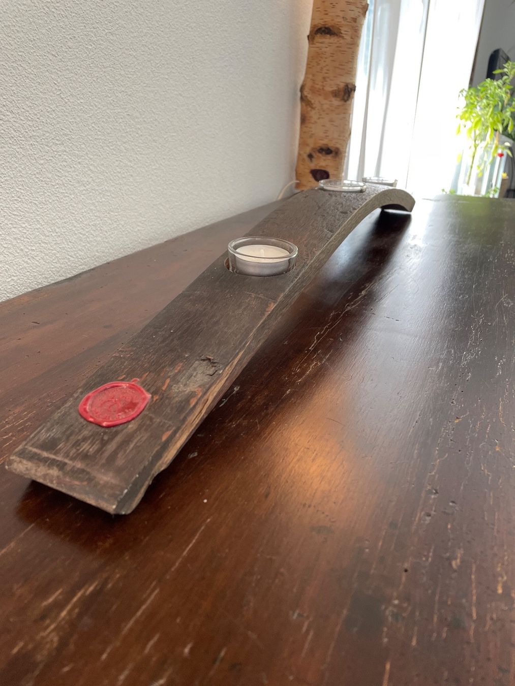 Portacandele: Teelicht Lichtbogen aus Weindohle – Usato da Brunnen venduto da Holz-style 2