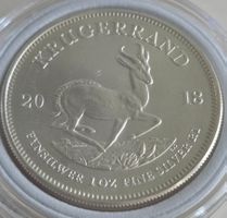 Kruger Rand Silber 1 oz 2018 - Reinheit 999.9 - TOP Zustand!