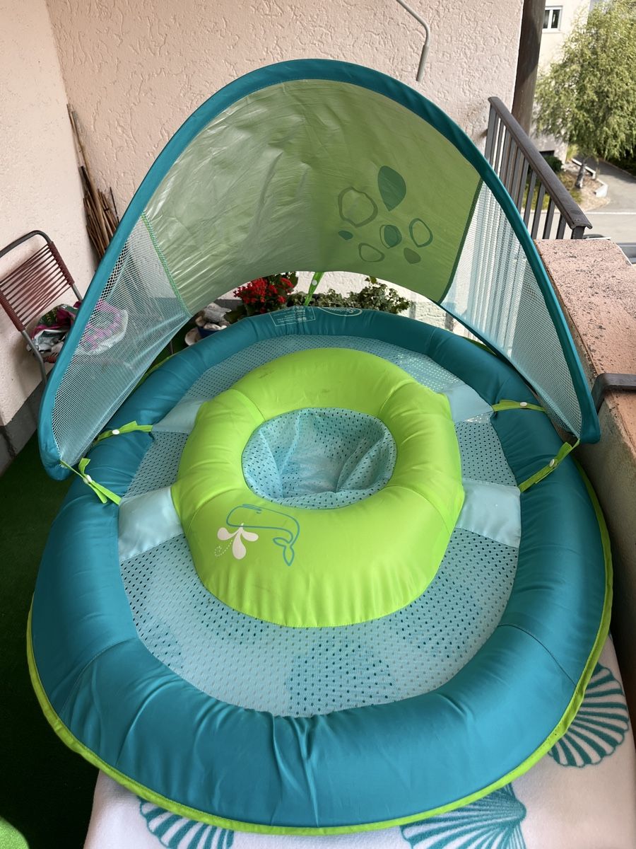 Salvagente: Swimways Babyschwimmsitz mit Sonnendach grün blau – Usato da Stäfa venduto da vic_x2d6 1
