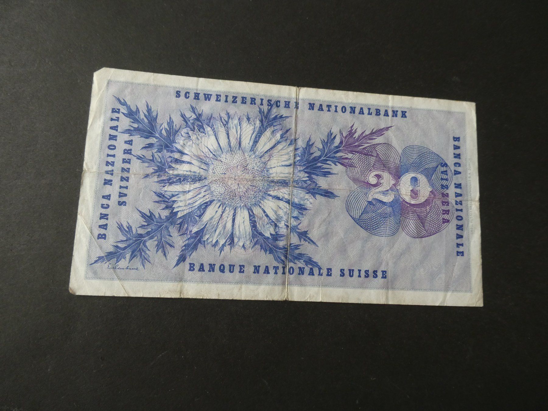 Banknoten: Schweiz 1970, 20 Franken – Gebraucht aus Hinterforst von Rohusri 1