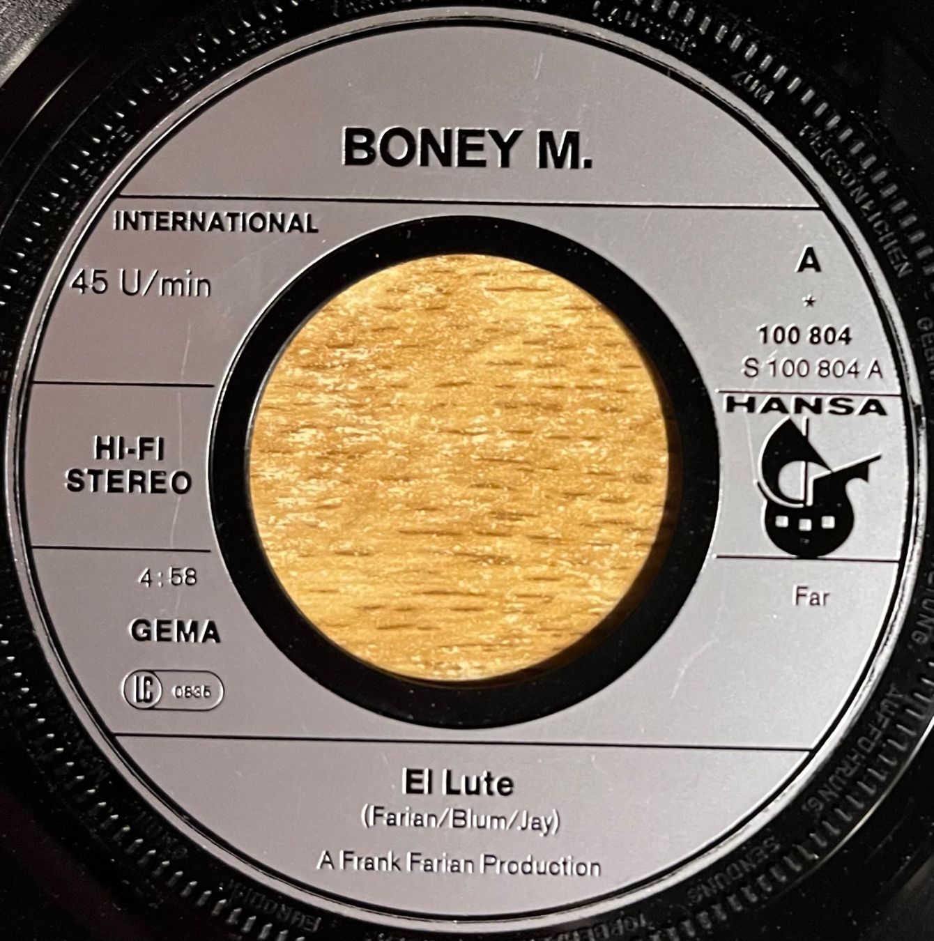 Dischi in vinile: BONEY M. - EL LUTE / GOTTA GO HOME – Usato da Bussigny venduto da vinyl-pas-cher 3