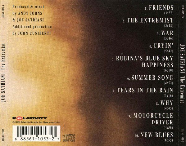CDs: Joe Satriani ‎– The Extremist – Gebraucht aus St.Gallen von CD_jalamusic 1