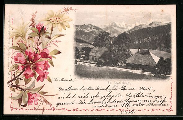 Cartes postales: St. Beatenberg, Ortsansicht aus der Voge – D'occasion à Berlin par bartko-reher