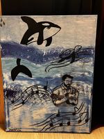 Unikat  Musik & Meer  Acryl, Asche & Struktur  60x75 cm