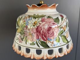Vintage Hängelampe / Pendelleuchte aus Keramik