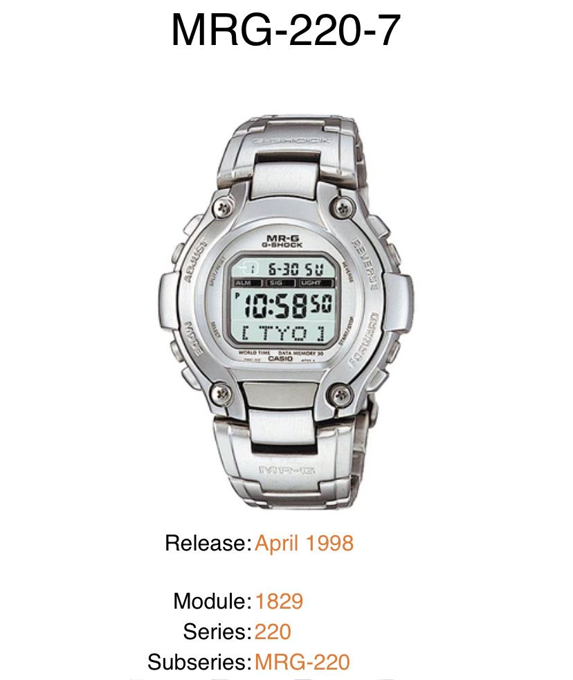 Casio Orologi: Casio G-Shock MRG 220-7, silber – Nuovo (secondo la descrizione) da Zürich venduto da Drengemann 5