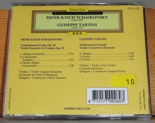 CDs: Eugène Schaeffer, Ivan Serkov - G. Tartini, P. Tchaikovsky – D'occasion à Unterbäch par tuqsa 1
