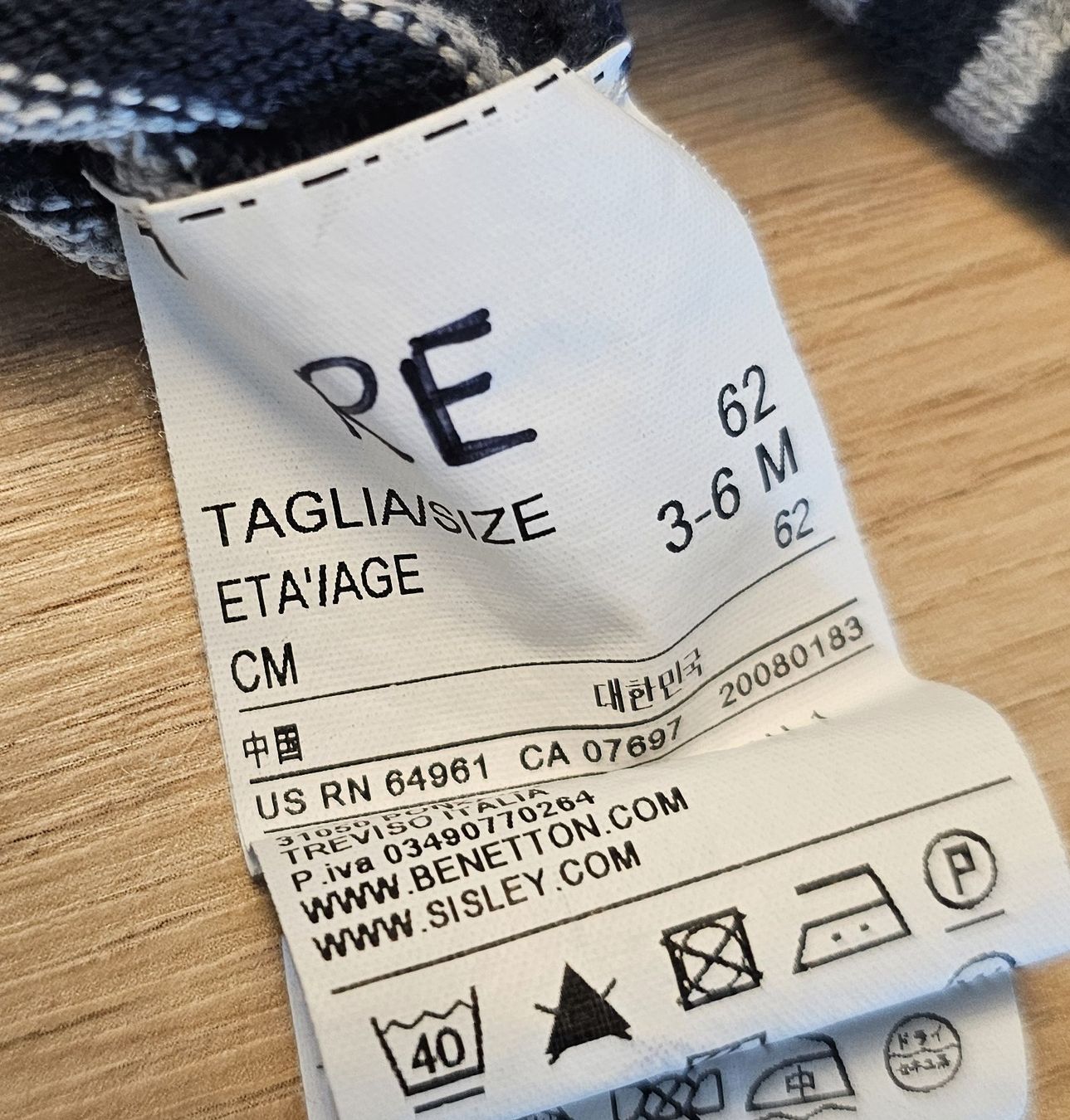 Benetton Maglioni & Felpe: Benetton Baby Pullover gestreift Grösse 62 – Usato da Bellach venduto da CoR_M 2