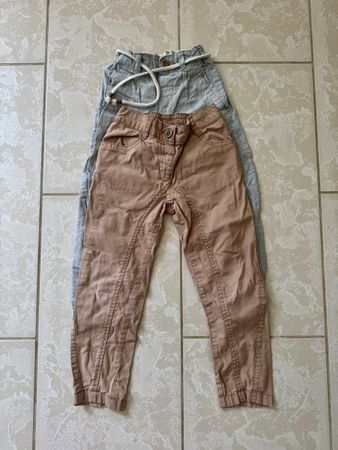 2x Kinder Hosen beige/grau Grösse 110cm Sommer