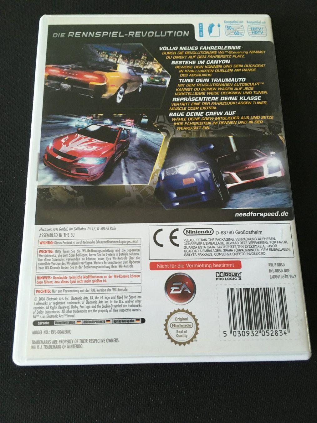 Nintendo Giochi: Need for Speed Carbon - Wii Game – Usato da St.Gallen venduto da Punktchen01 1