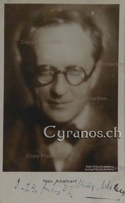 Autografi: Max Adalbert (1874-1933) Schauspieler - Autogramm – Usato da Dietikon venduto da cyranos1