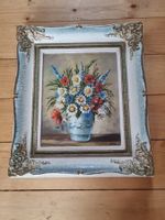 Blumenstillleben Gemälde, gerahmt, Vintage, Top Zustand!