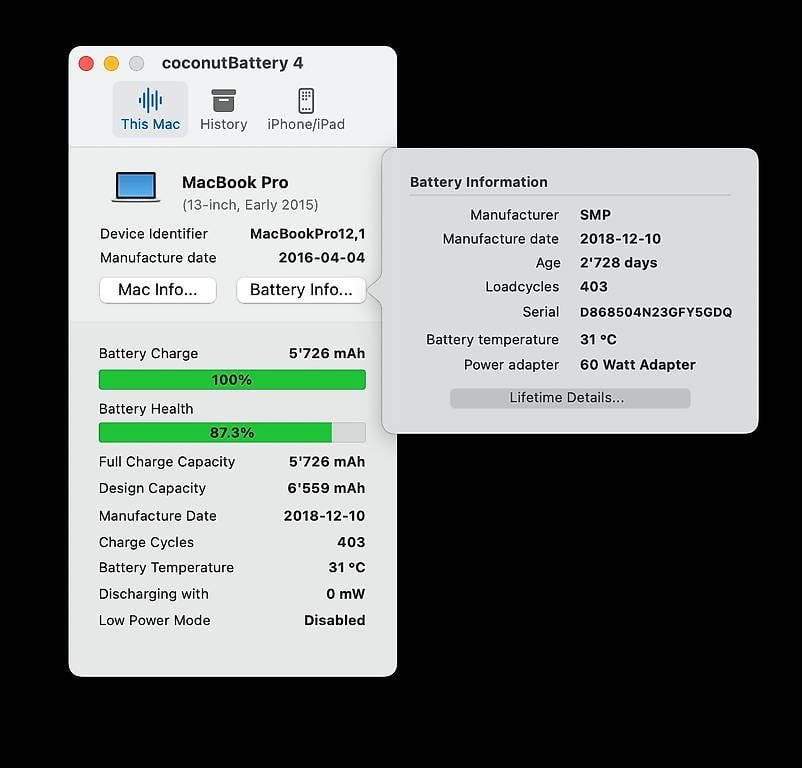 Apple Notebooks: MacBook Pro 13" 2015, 16GB Memory, i7 Intel, 1 TB SSD – Gebraucht aus Weiach von Jippiich 2