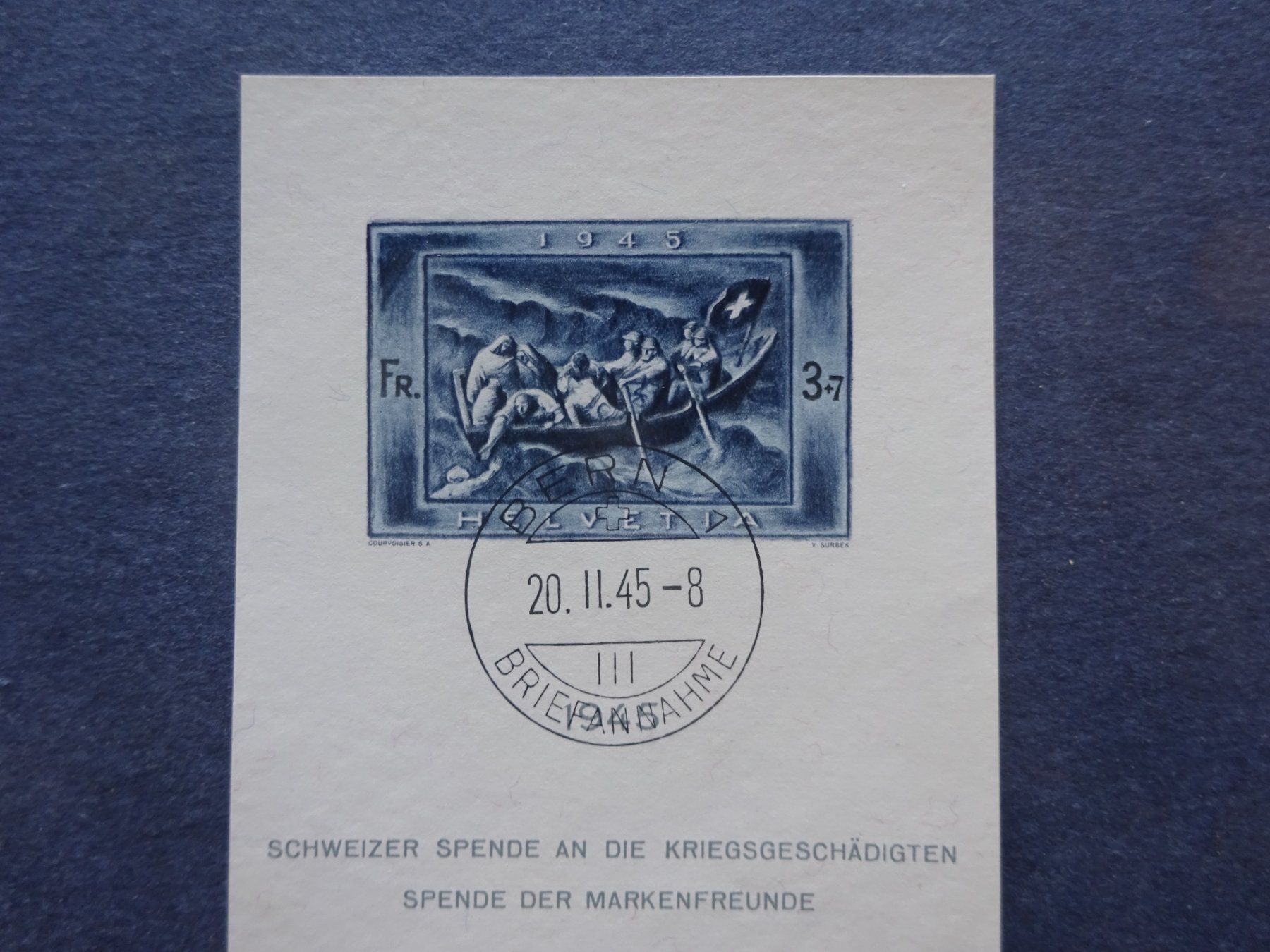 Alle Briefmarken: 1945 W21 mit ET- BERN – Gebraucht aus Appenzell-Steinegg von adi1975 2