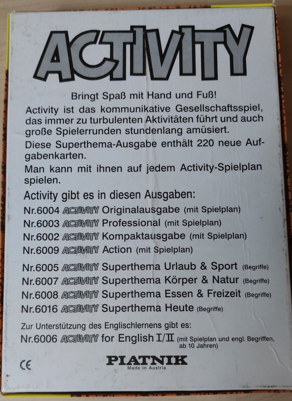 Giochi: Activity Superthema - Freizeit & Essen -Top Zustand – Usato da Eiken venduto da alipanther01 1
